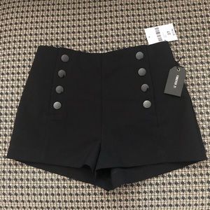 NWT F21 Black Snap Shorts